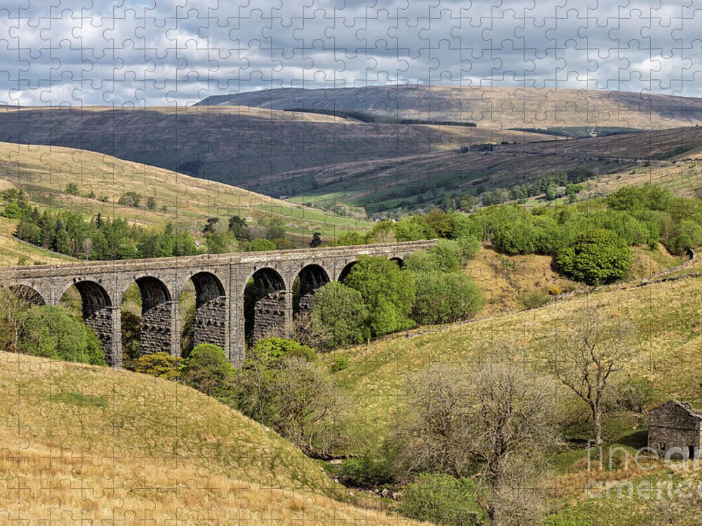 Arch Jigsaw Puzzle featuring the photograph Dent Head Viaduct, Dentdale by Tom Holmes Photography