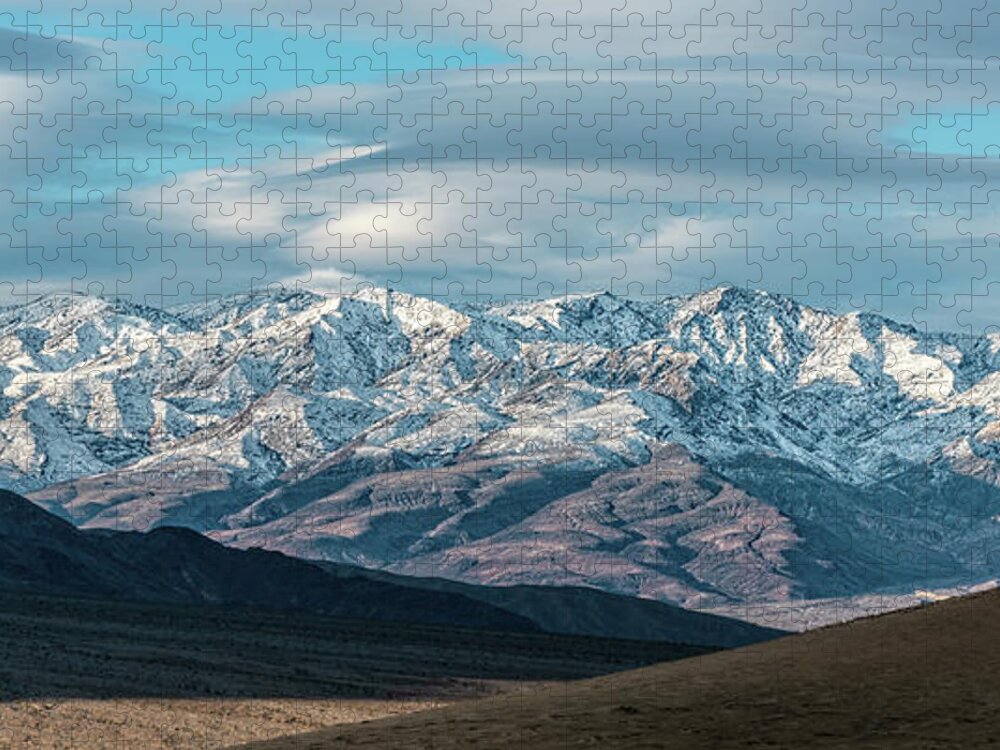Desert Sand And Snow Jigsaw Puzzle featuring the photograph Desert Sand and Snow by George Buxbaum
