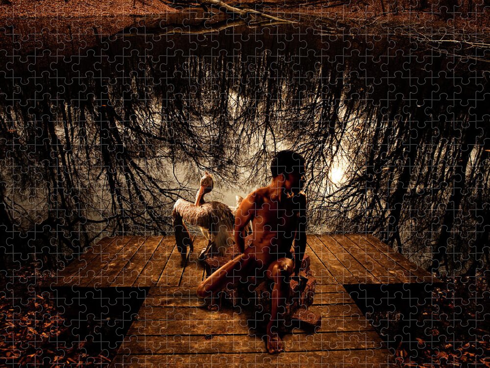 Nude Jigsaw Puzzle featuring the photograph Desi Searches for What Was Brought by Mark Gomez