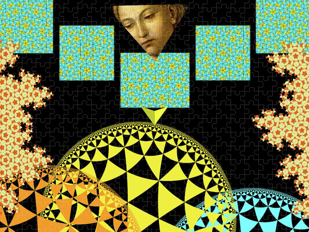 Visitation Jigsaw Puzzle featuring the digital art Design 7 Visitation by Lorena Cassady