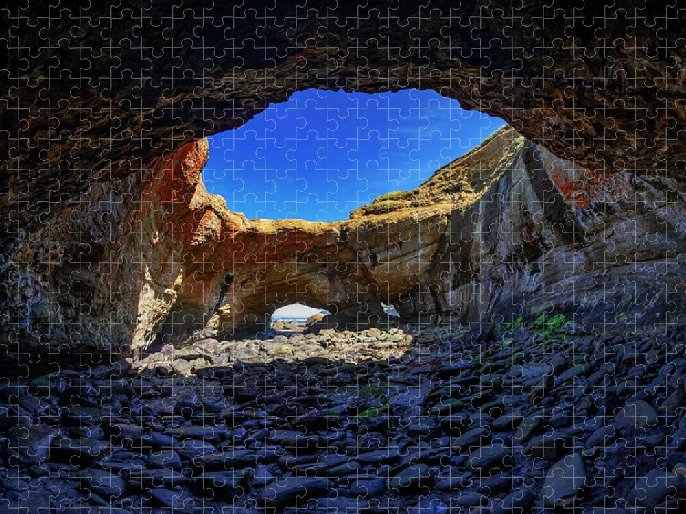 Oregon Coast Jigsaw Puzzle featuring the photograph Devils Punchbowl 2 by Pelo Blanco Photo