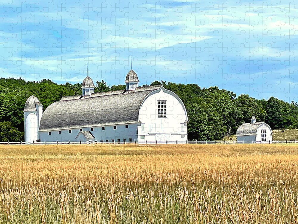 Barn Jigsaw Puzzle featuring the photograph DH Day Farm-Oswegatchi by Lee Darnell