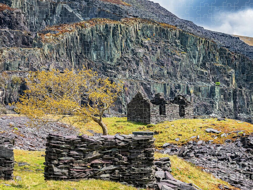 Llanberis Jigsaw Puzzle featuring the photograph Dinorwic Slate Quarry North Wales by Adrian Evans