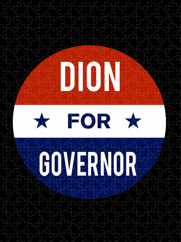 Election Jigsaw Puzzle featuring the digital art Dion For Governor by Flippin Sweet Gear