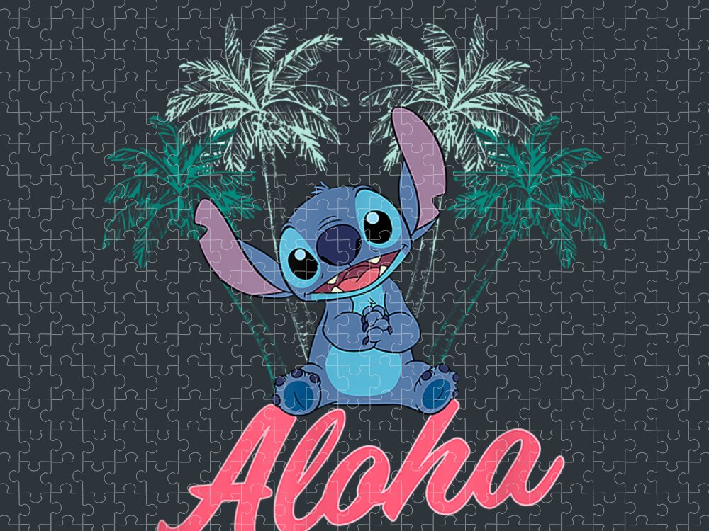 Disney Lilo and Stitch Aloha Jigsaw Puzzle by Otterc Olivi - Fine Art  America