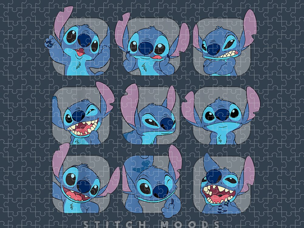 Disney Lilo and Stitch Moods1 Jigsaw Puzzle by Zohane Breag - Pixels