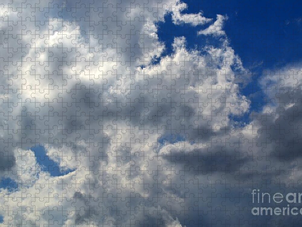 Cloud Photography Jigsaw Puzzle featuring the photograph Dispersing Rain Clouds by Expressions By Stephanie
