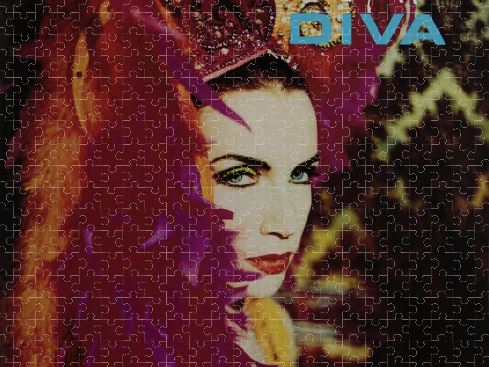 Diva Jigsaw Puzzle featuring the mixed media Diva - Annie Lennox by Robert VanDerWal