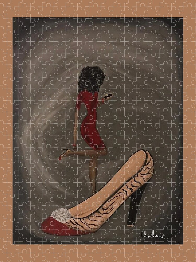  Jigsaw Puzzle featuring the painting Diva in Red by Charles Young