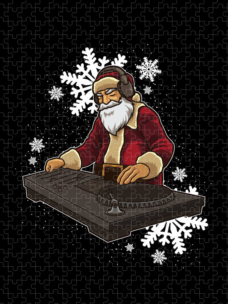 DJ Santa Claus Live On The Christmas Stage Jigsaw Puzzle by Mister Tee -  Pixels