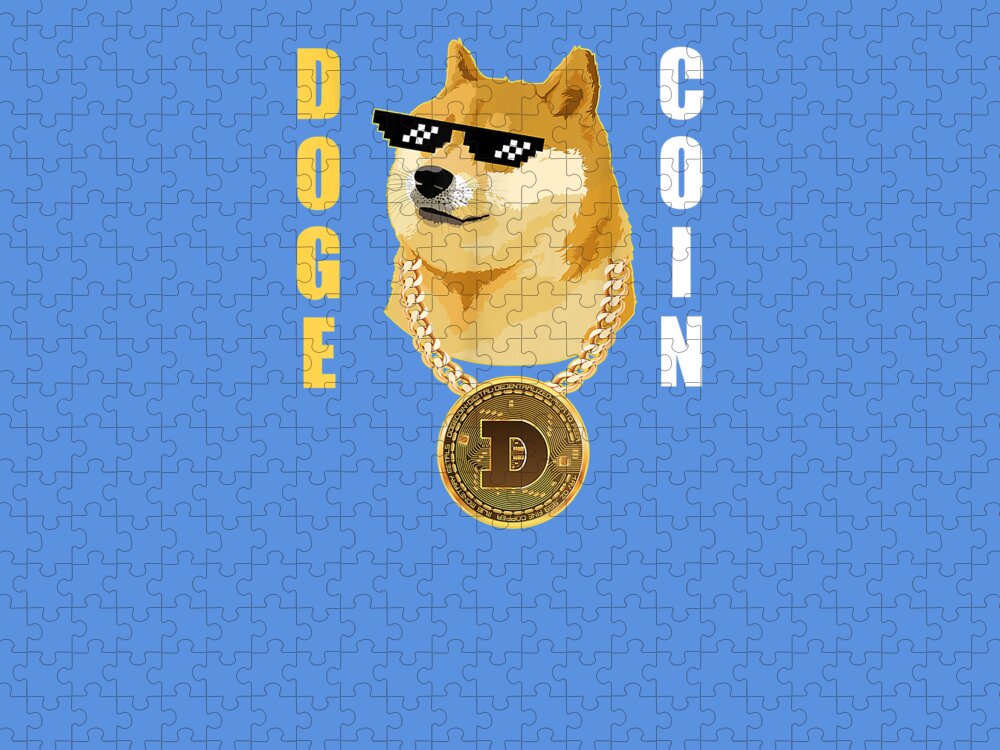Dogecoin Doge Coin Doge Shiba Inu Meme Crypto Jigsaw Puzzle by Stacy  McCafferty - Pixels