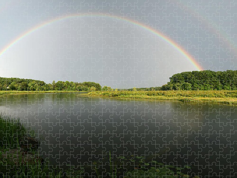 Rainbow Jigsaw Puzzle featuring the photograph Double Rainbow by David Pratt