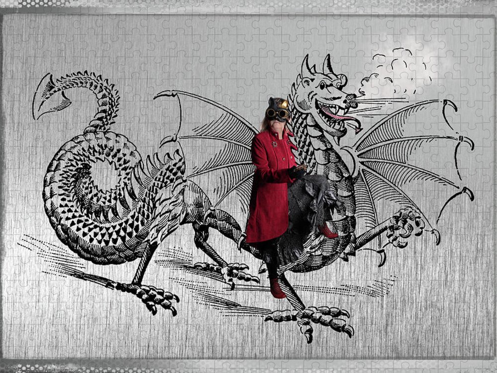 Steampunk Jigsaw Puzzle featuring the photograph Dragon Rider by Jean Gill