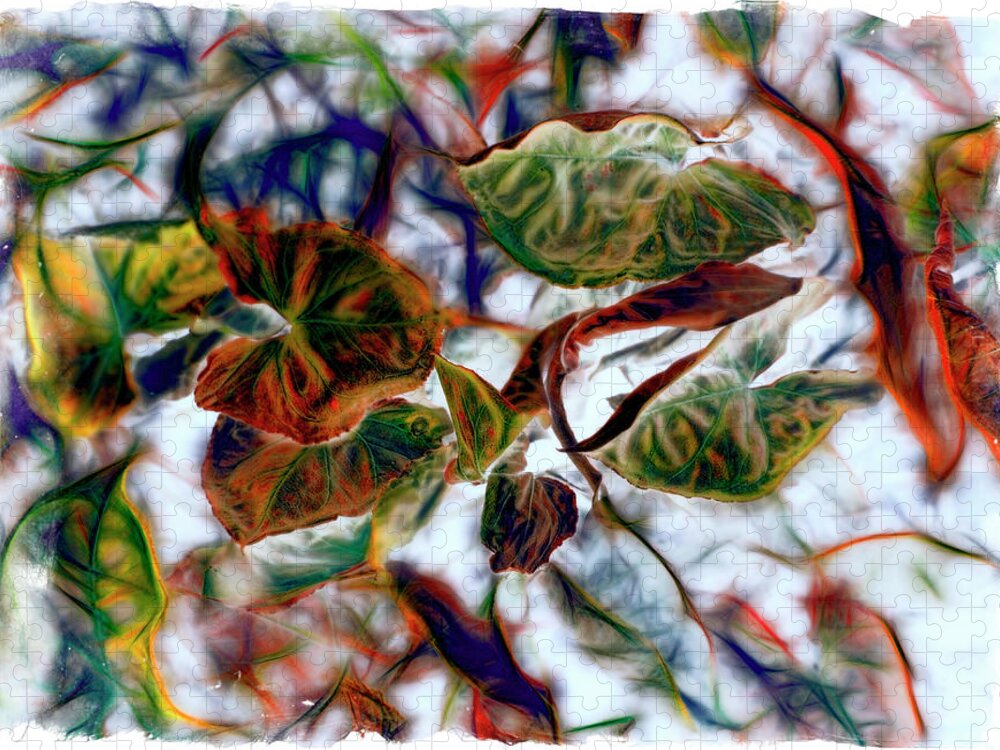 Abstract Jigsaw Puzzle featuring the photograph Dream Of A Leaftime by Wayne Sherriff