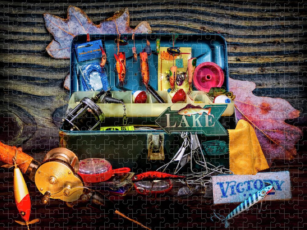 Fishing Jigsaw Puzzle featuring the photograph Dreaming of Going Fishing by Debra and Dave Vanderlaan