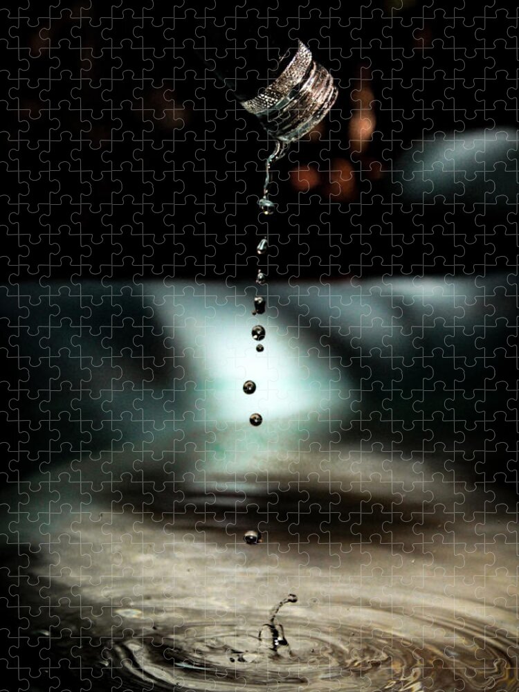 Water Drops Jigsaw Puzzle featuring the photograph Dripping Water Hose by W Craig Photography