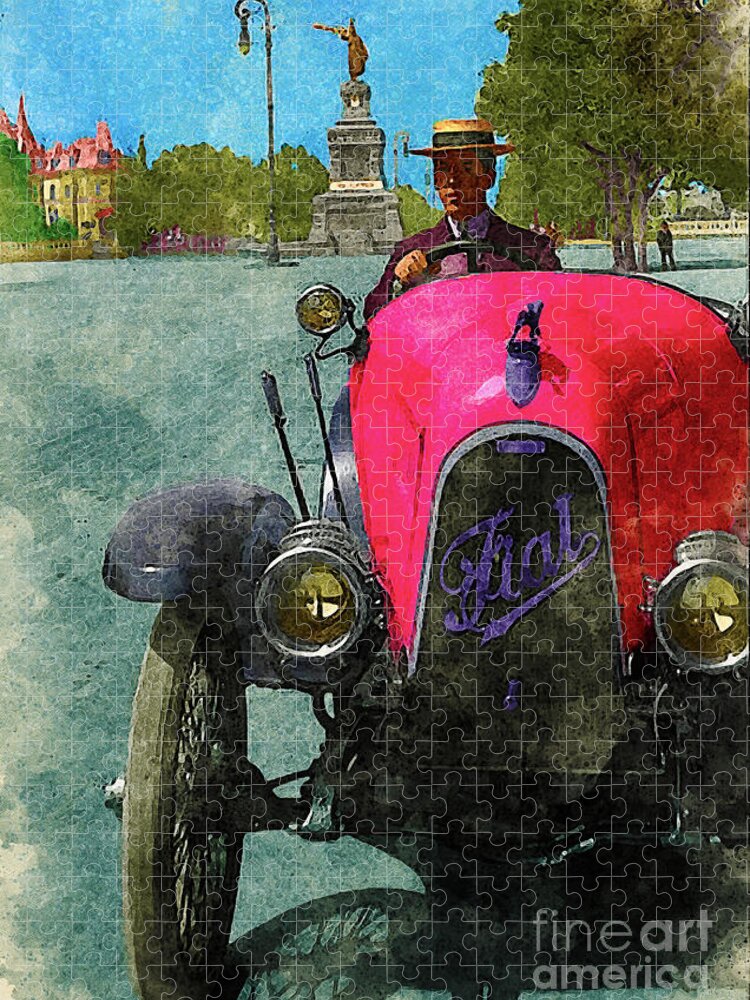 Mexico City Jigsaw Puzzle featuring the digital art Driving in Mexico City by Marisol VB