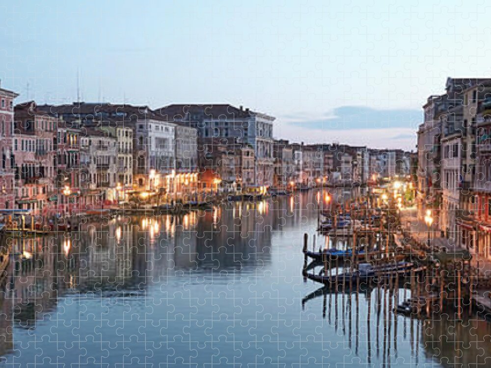 Fine Art Photo Jigsaw Puzzle featuring the photograph Dsc03173x2060_Lockdown in Venice by Marco Missiaja