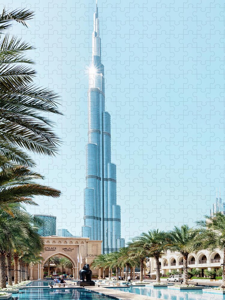Uae Jigsaw Puzzle featuring the photograph Dubai UAE - Wonderful Burj Khalifa by Philippe HUGONNARD