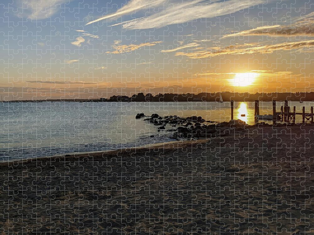 Stonington Borough Jigsaw Puzzle featuring the photograph DuBois Beach - Stonington Borough, CT by Kirkodd Photography Of New England