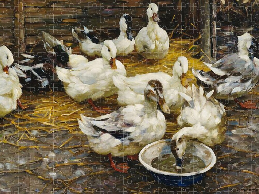 https://render.fineartamerica.com/images/rendered/default/flat/puzzle/images/artworkimages/medium/3/ducks-in-the-straw-alexander-koester.jpg?&targetx=-74&targety=0&imagewidth=1148&imageheight=750&modelwidth=1000&modelheight=750&backgroundcolor=2F2820&orientation=0&producttype=puzzle-18-24&brightness=119&v=6