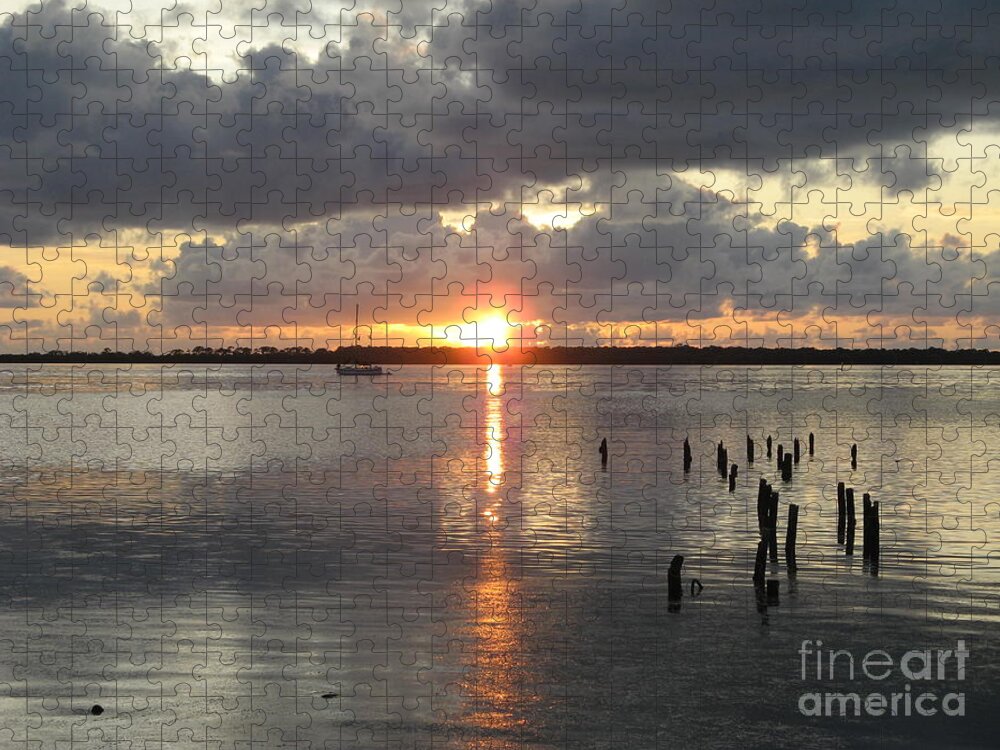 Sunset Jigsaw Puzzle featuring the photograph Dunedin Sunset by World Reflections By Sharon