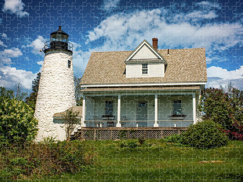 Lighthouse Jigsaw Puzzle featuring the photograph Dyce Head Lighthouse by Ron Long Ltd Photography