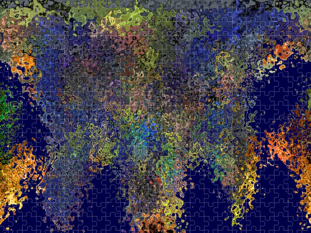 Digital Jigsaw Puzzle featuring the digital art Earth 1,000,000 years B.C. by Ronald Mills