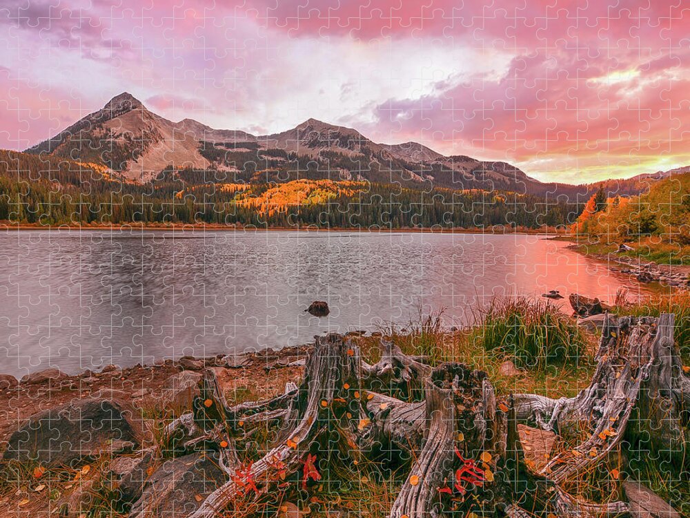 Crested Butte Jigsaw Puzzle featuring the photograph East Beckwith Sunset by Aaron Spong