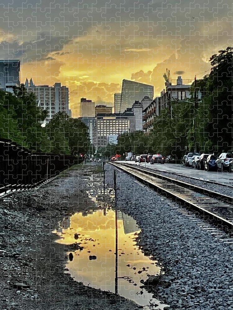 Sunset Jigsaw Puzzle featuring the photograph Eastside After the Storm by Tanya White