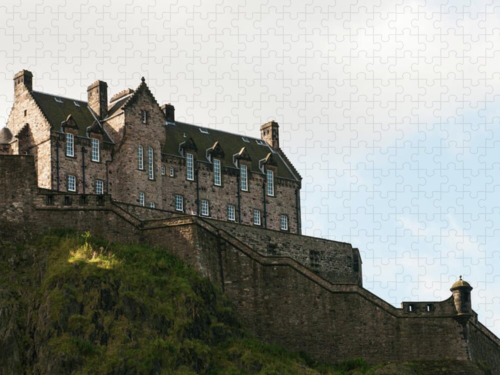 Castle Jigsaw Puzzle featuring the photograph Edinburgh Castle landmark in Scotland United Kingdom by Michalakis Ppalis