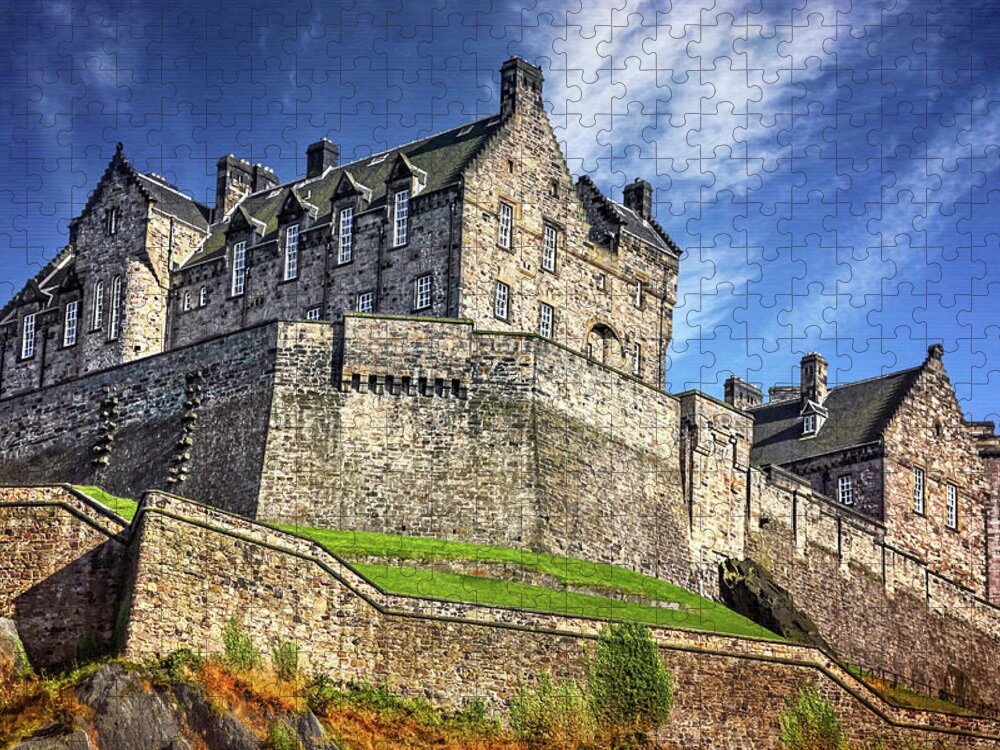 Edinburgh Castle Jigsaw Puzzle featuring the photograph Edinburgh Castle Scotland by Carol Japp