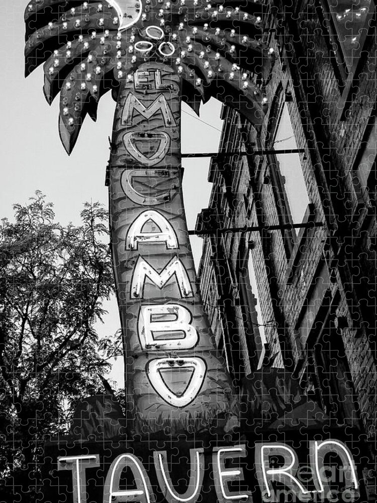 Toronto Jigsaw Puzzle featuring the photograph El Mocambo in Black and White by Lenore Locken