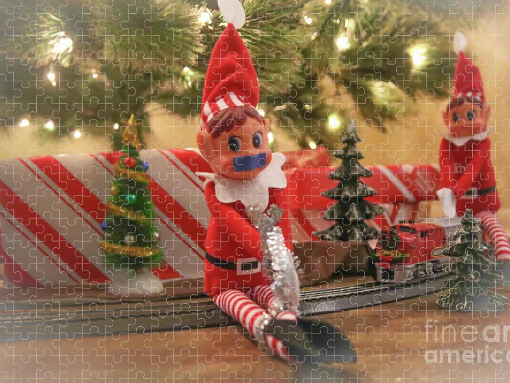Elf Jigsaw Puzzle featuring the photograph Elf in Trouble by Darrell Foster