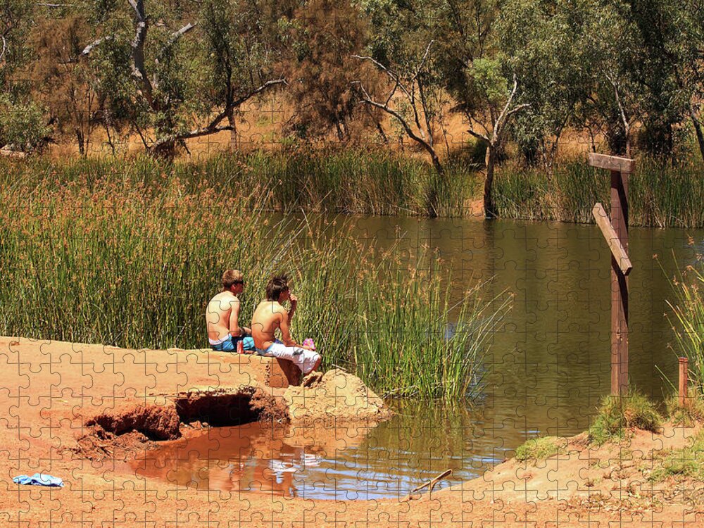 Ellendale Jigsaw Puzzle featuring the photograph Ellendale Pool, Walkaway, Western Australia #2 by Elaine Teague