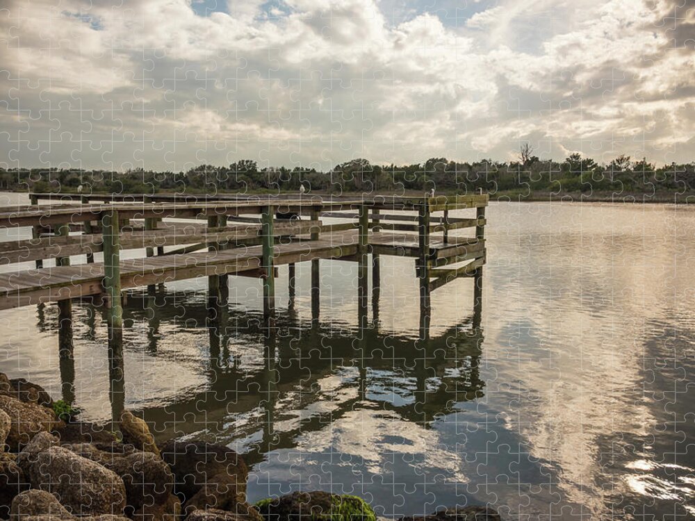 Bings Landing Jigsaw Puzzle featuring the photograph Empty Dock by Kristopher Schoenleber