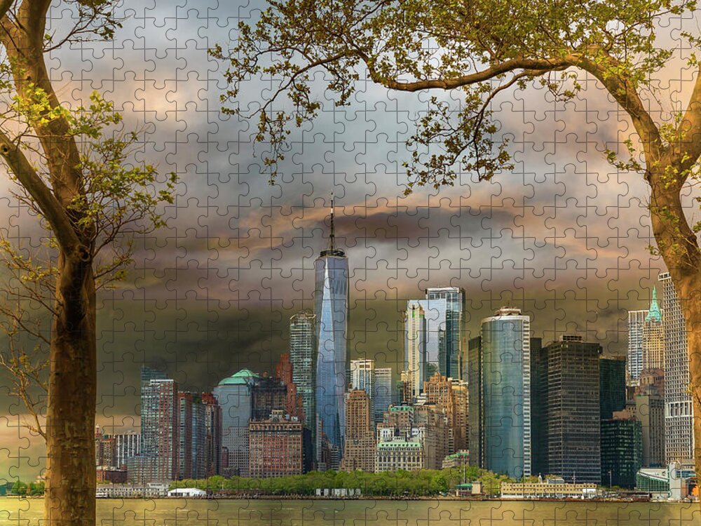 Governors Island Jigsaw Puzzle featuring the photograph Enchanted Urbanscape by Cate Franklyn