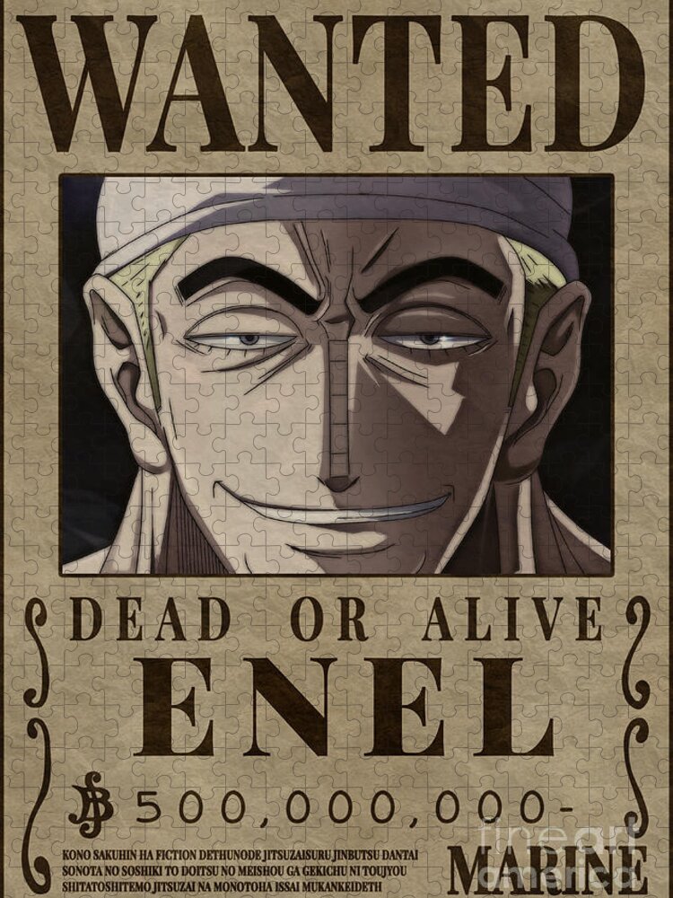 Enel One Piece Wanted Jigsaw Puzzle by Anime One Piece - Pixels