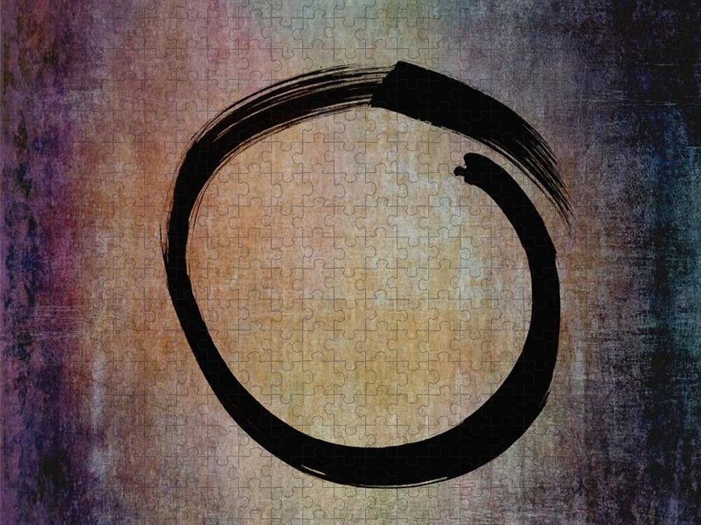 Enso Jigsaw Puzzle featuring the painting Enso No.22 by Marianna Mills