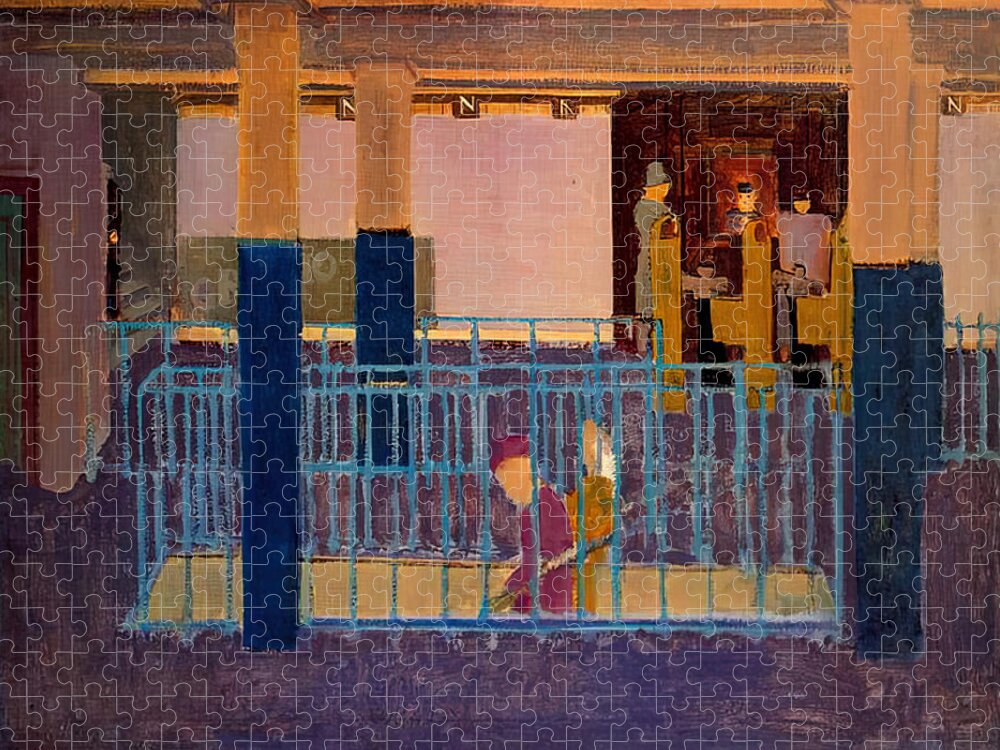 Entrance To Subway By Mark Rothko Jigsaw Puzzle featuring the painting Entrance to Subway by Mark Rothko