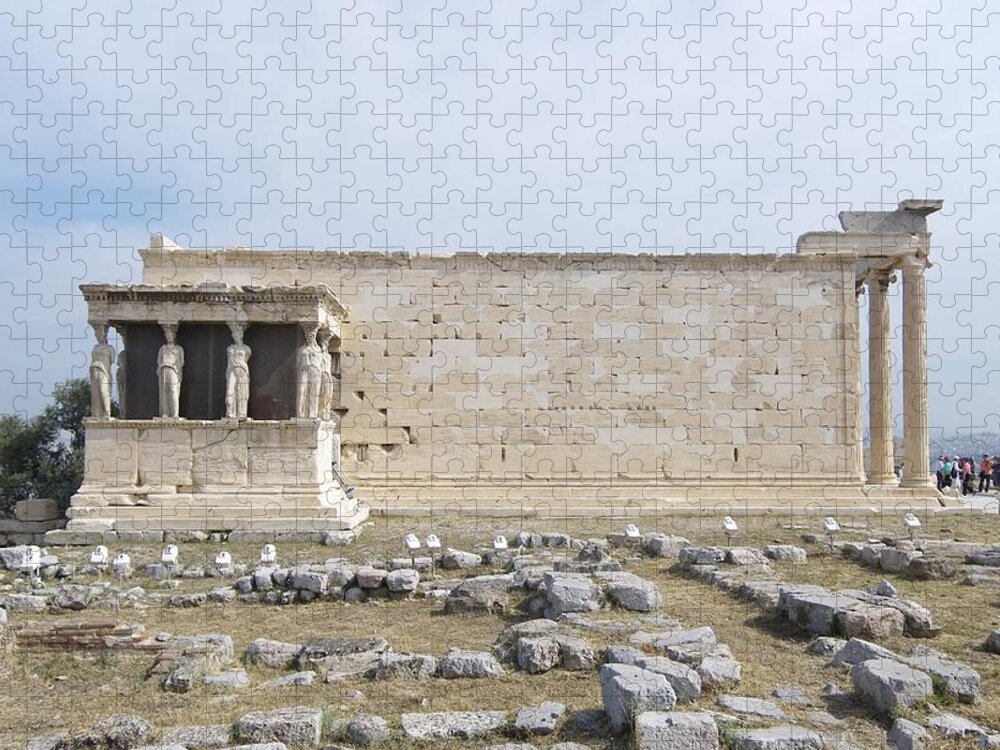 Greece Jigsaw Puzzle featuring the photograph Erectheion by Lisa Mutch