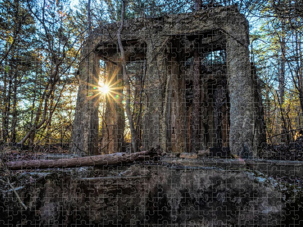 Park Jigsaw Puzzle featuring the photograph Estell Manor Bethlehem Loading Company Ruins by Kristia Adams