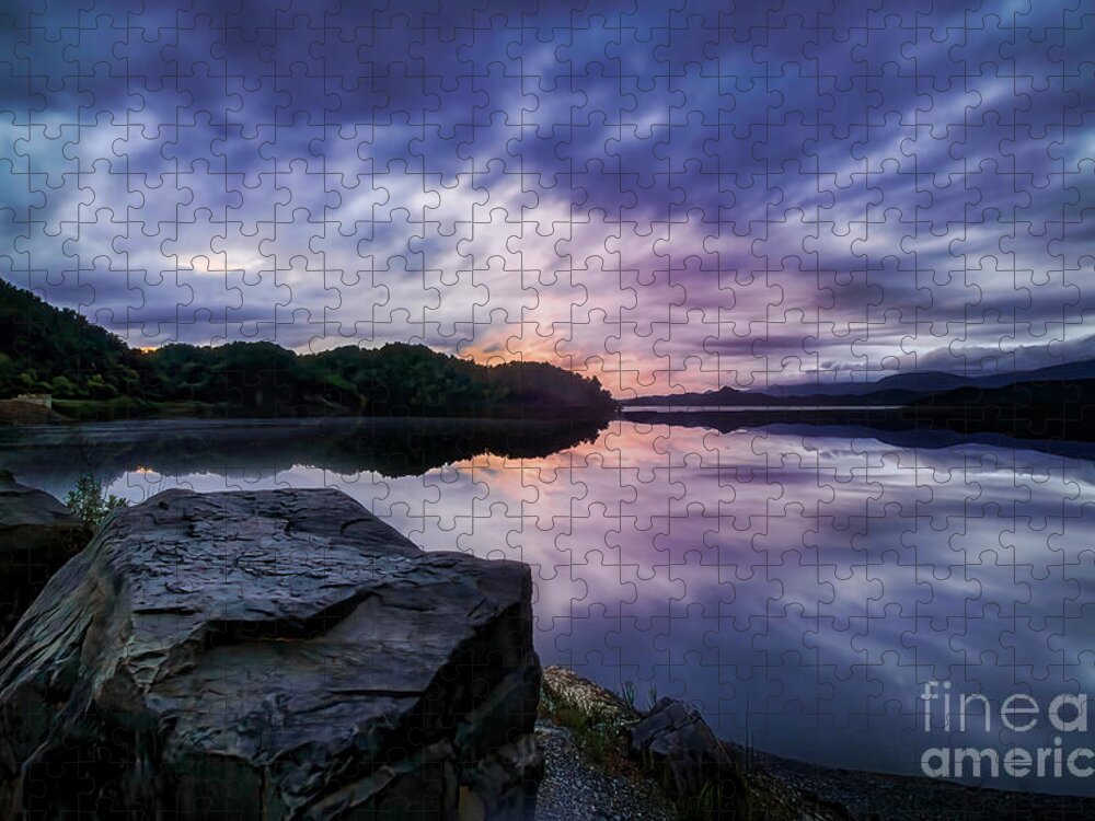 Lake Jigsaw Puzzle featuring the photograph Evening Reflections by Shelia Hunt
