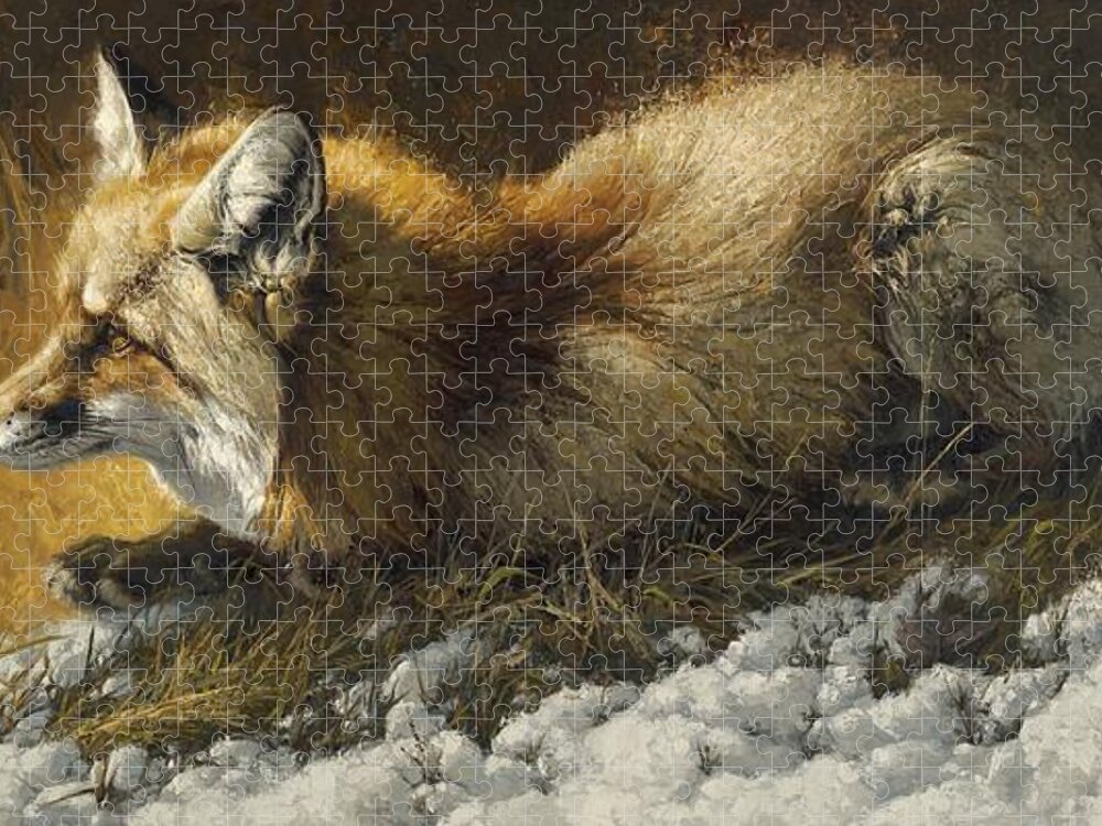 Fox Jigsaw Puzzle featuring the painting Ever Ready by Greg Beecham