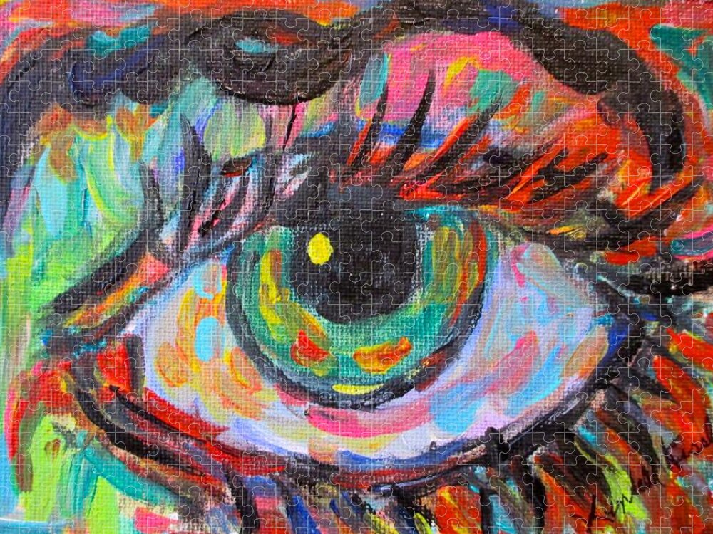 Eye Jigsaw Puzzle featuring the painting Eye Fun by Kendall Kessler