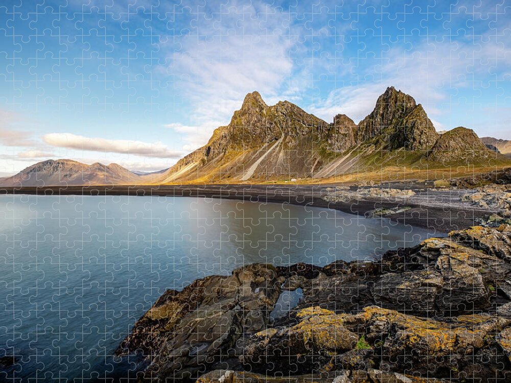Eystrahorn Jigsaw Puzzle featuring the photograph Eystrahorn Mountain in Iceland by Alexios Ntounas