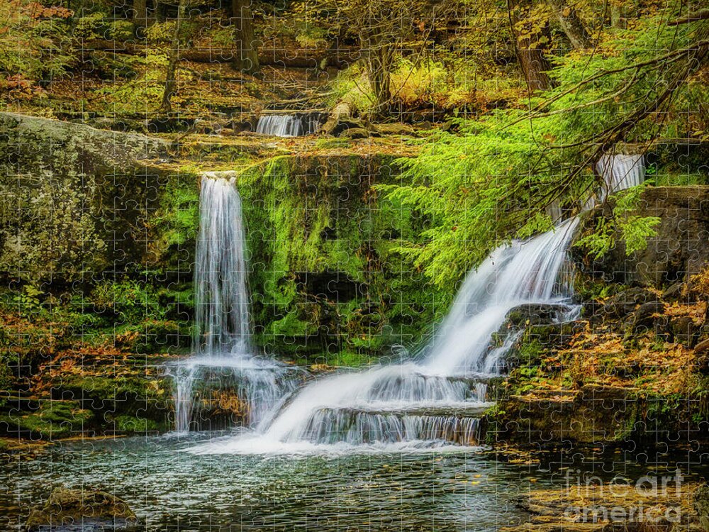 Childs Recreation Jigsaw Puzzle featuring the photograph Factory Falls Pa by Nick Zelinsky Jr