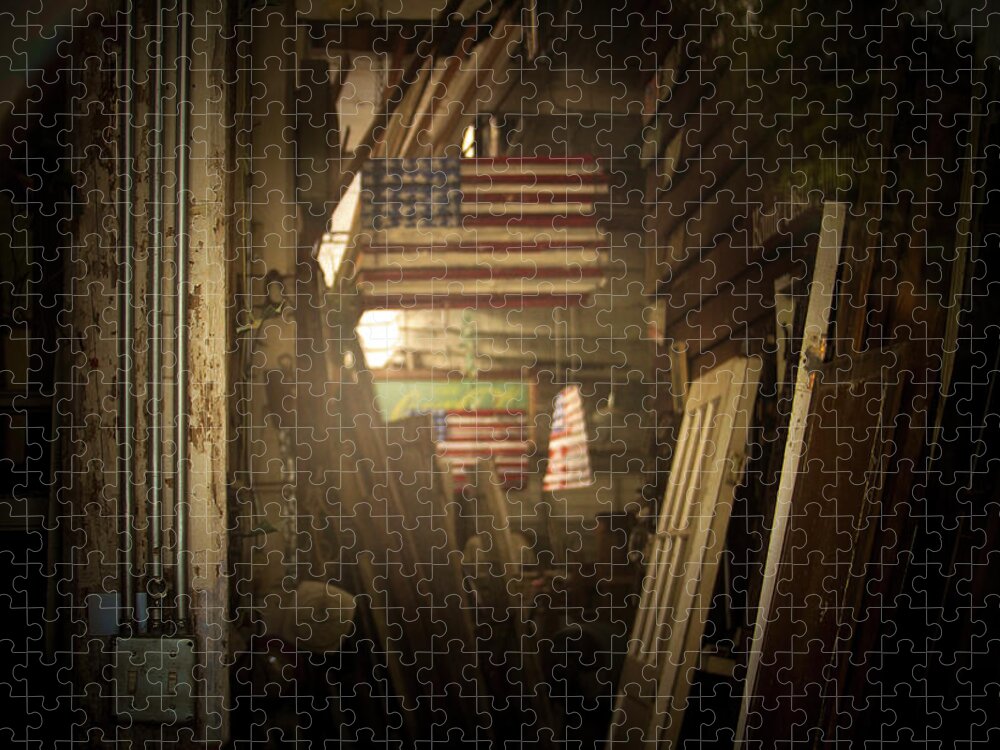 American Flag Jigsaw Puzzle featuring the photograph Faded glory by Eyes Of CC