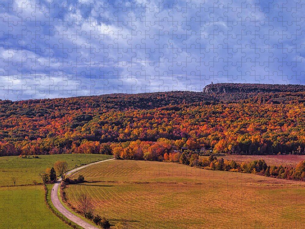Hudson Valley Jigsaw Puzzle featuring the photograph Fall At The Gunks NY by Susan Candelario
