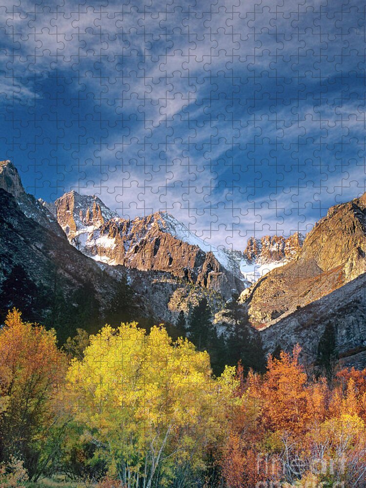 California Jigsaw Puzzle featuring the photograph Fall Color Below Middle Palisades Glacier Eastern Sierras California by Dave Welling